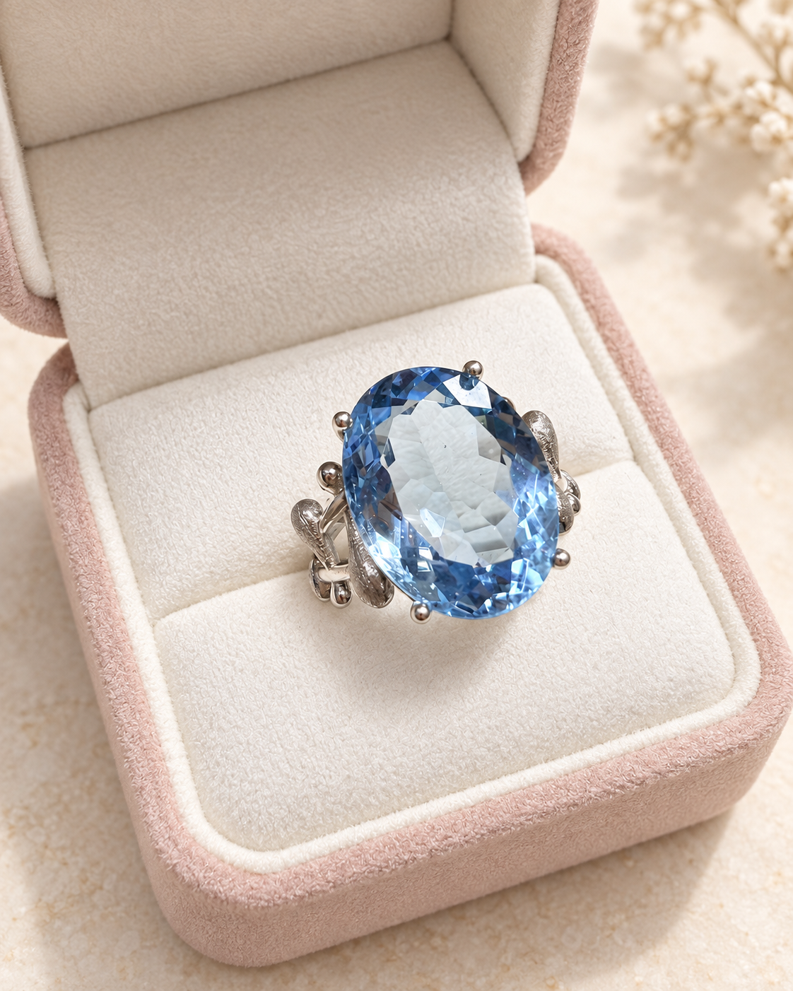 Aquamarine statement ring