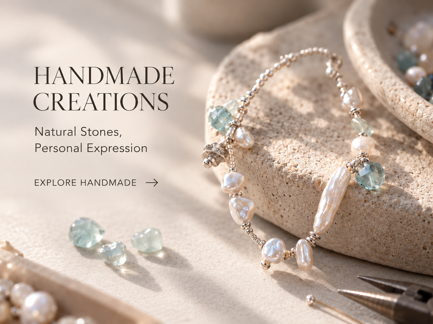 Handmade Creations — natural stones and personal expression