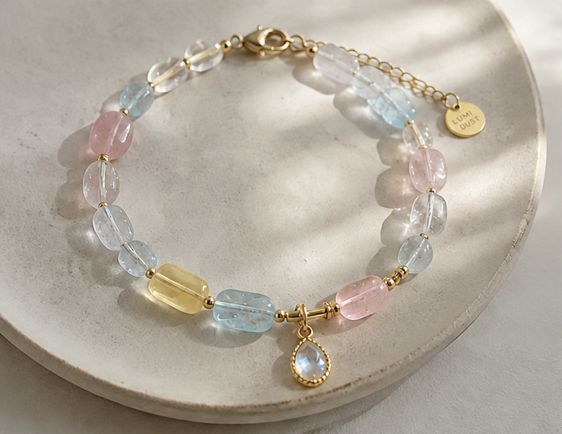 Pastel Crystal handmade bracelet